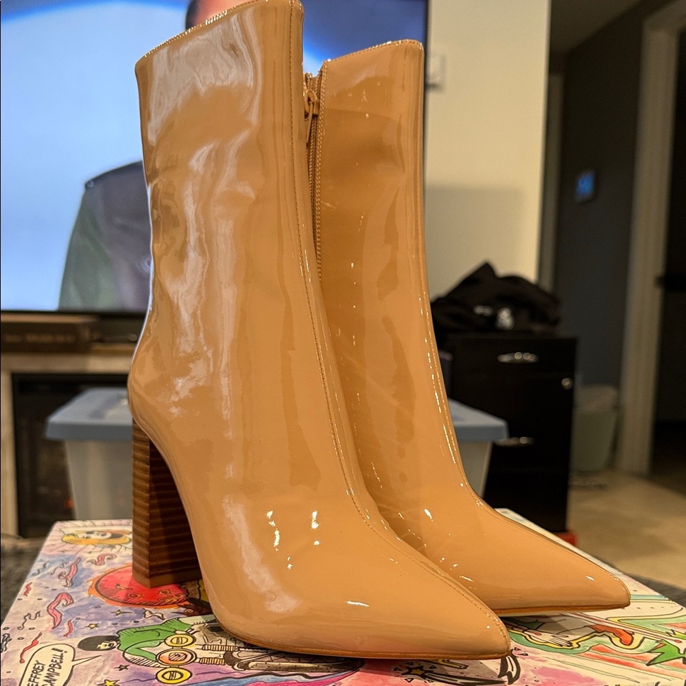 Jeffrey Campbell Tan Ankle Boots